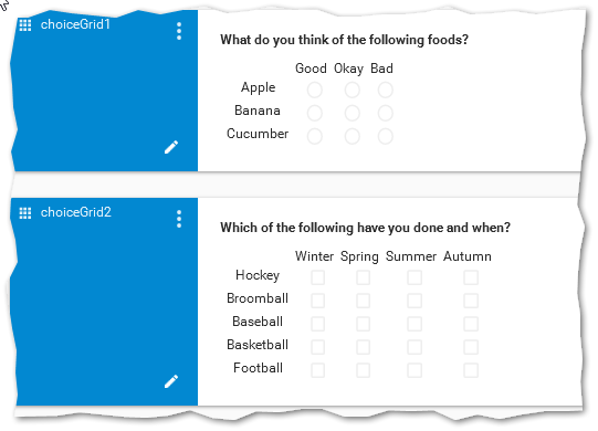 Choice Grids